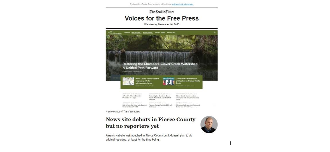 The Seattle Times profiles The Cascadian